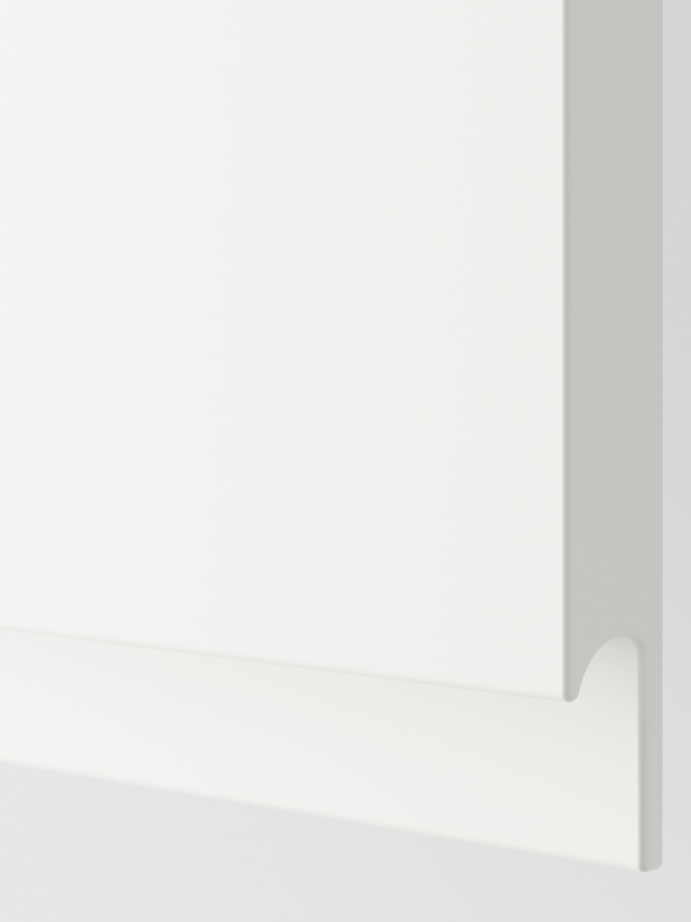 A matt white VOXTORP door