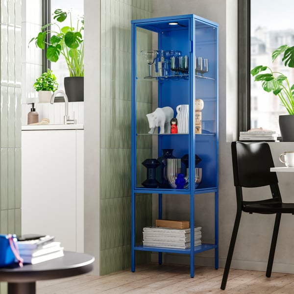 A pine veneer black STOCKHOLM 2025 side table in the living room