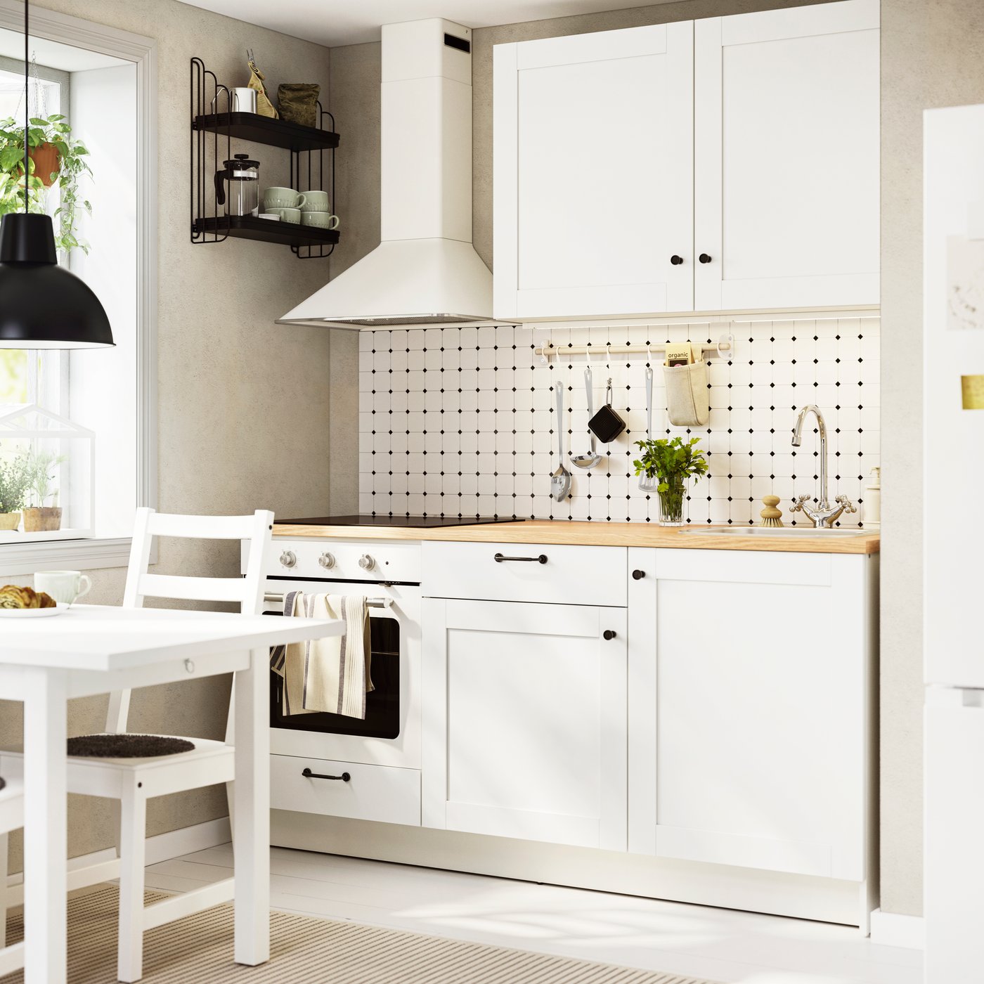 A white frame KNOXHULT kitchen