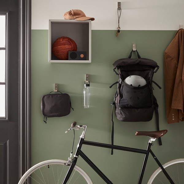A dark grey IKEA 365+ water bottle