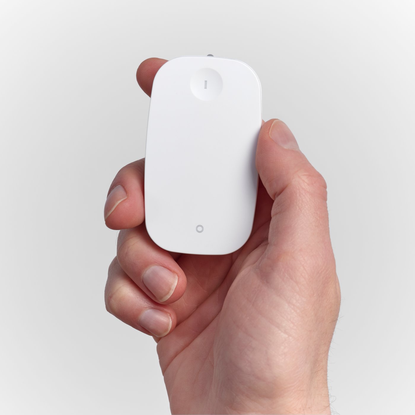 A smart white RODRET wireless dimmer/power switch