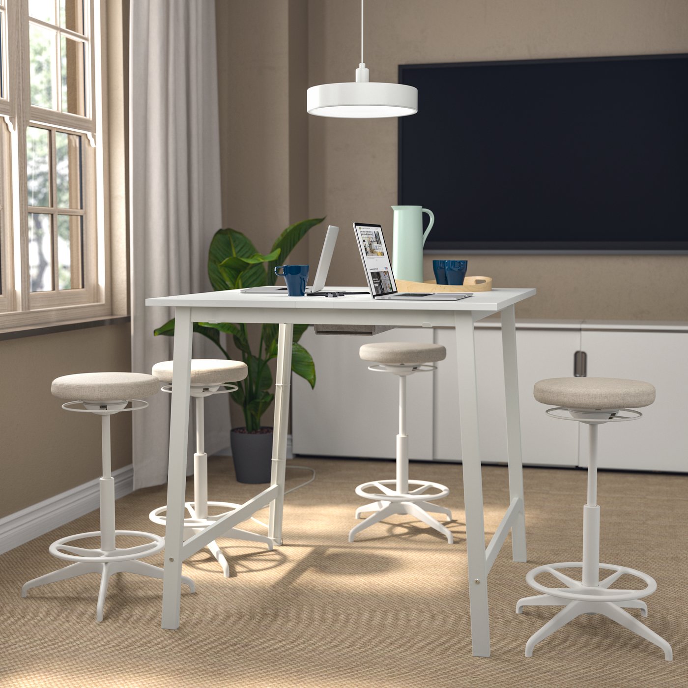 A white MITTZON conference table