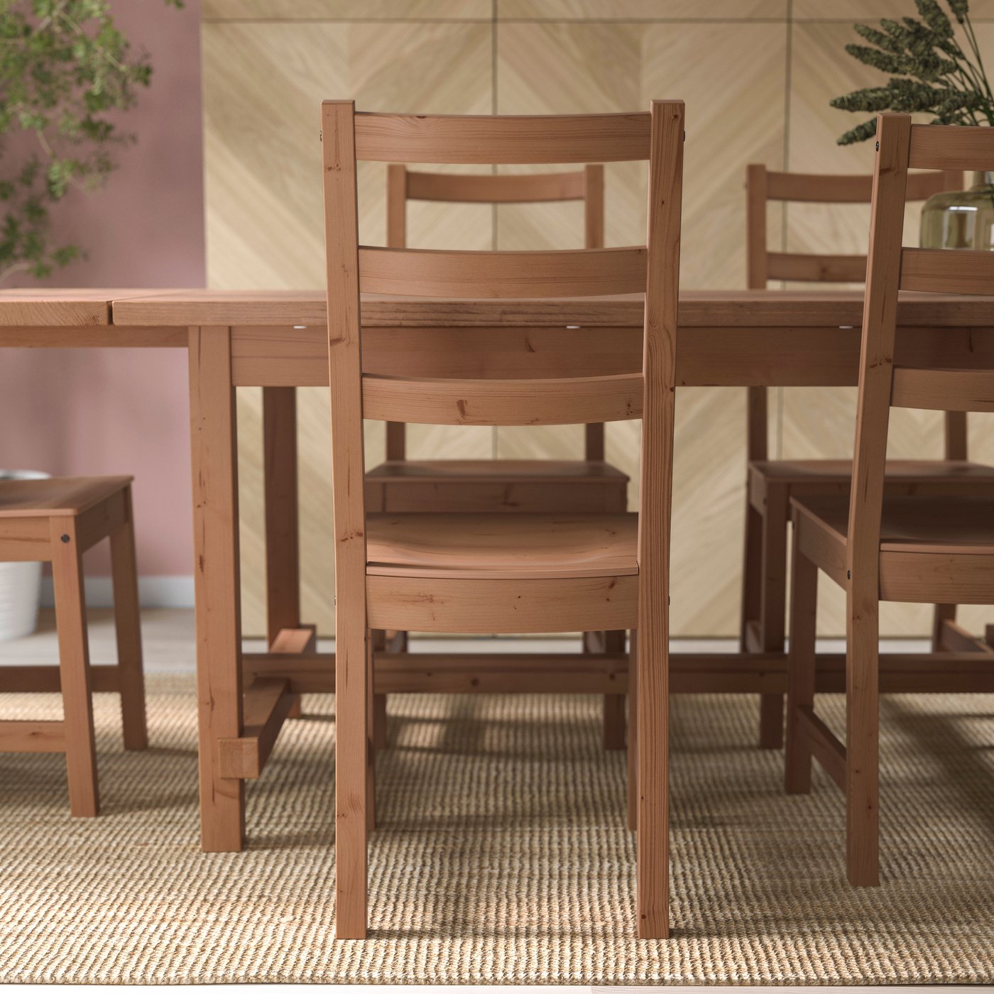 An antique stain NORDVIKEN chair