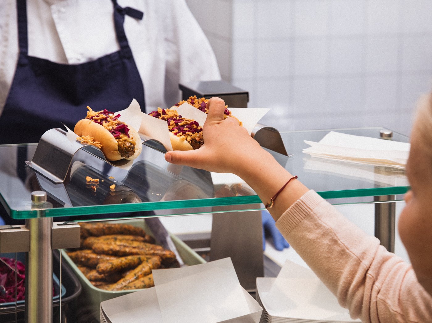 The veggie hot dog