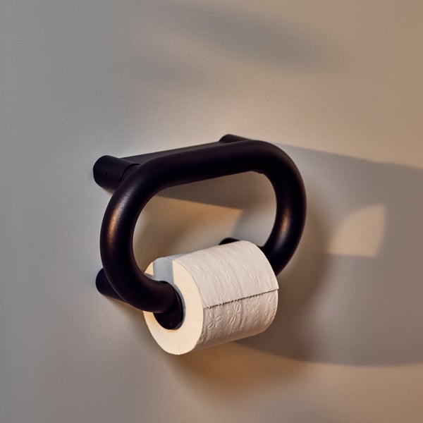 An anthracite BÄSINGEN toilet roll holder