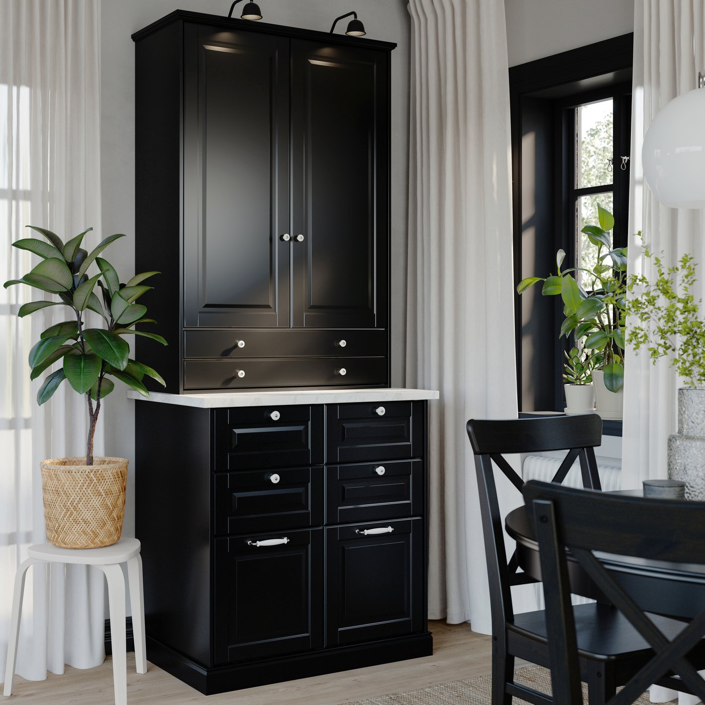 A black BODBYN door