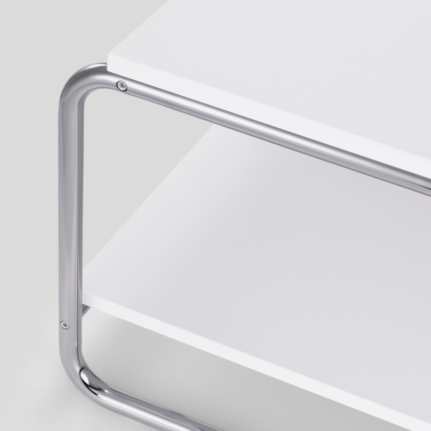 A white BAGGBODA side table