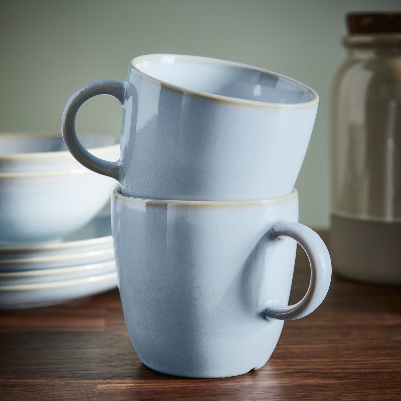 A light blue FÄRGKLAR mug