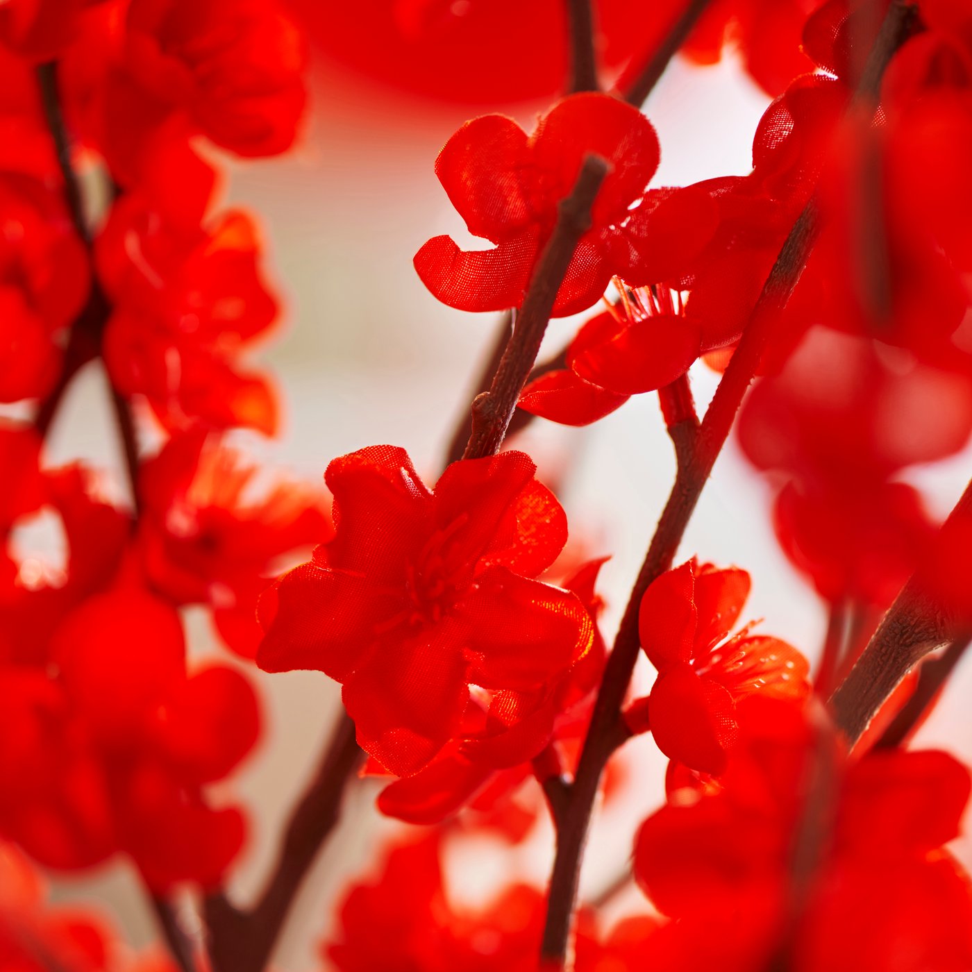 FÖSSTA Artificial flower, plum blossom in red