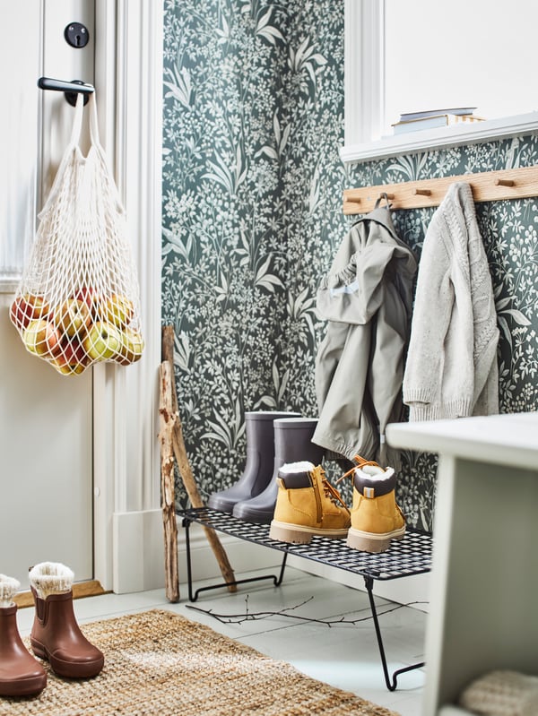 A natural LOHALS rug, flatwoven