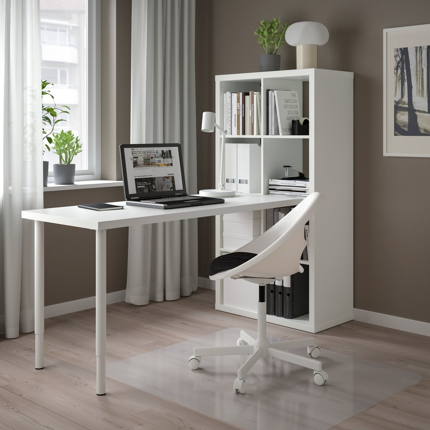 A white LAGKAPTEN desk combination