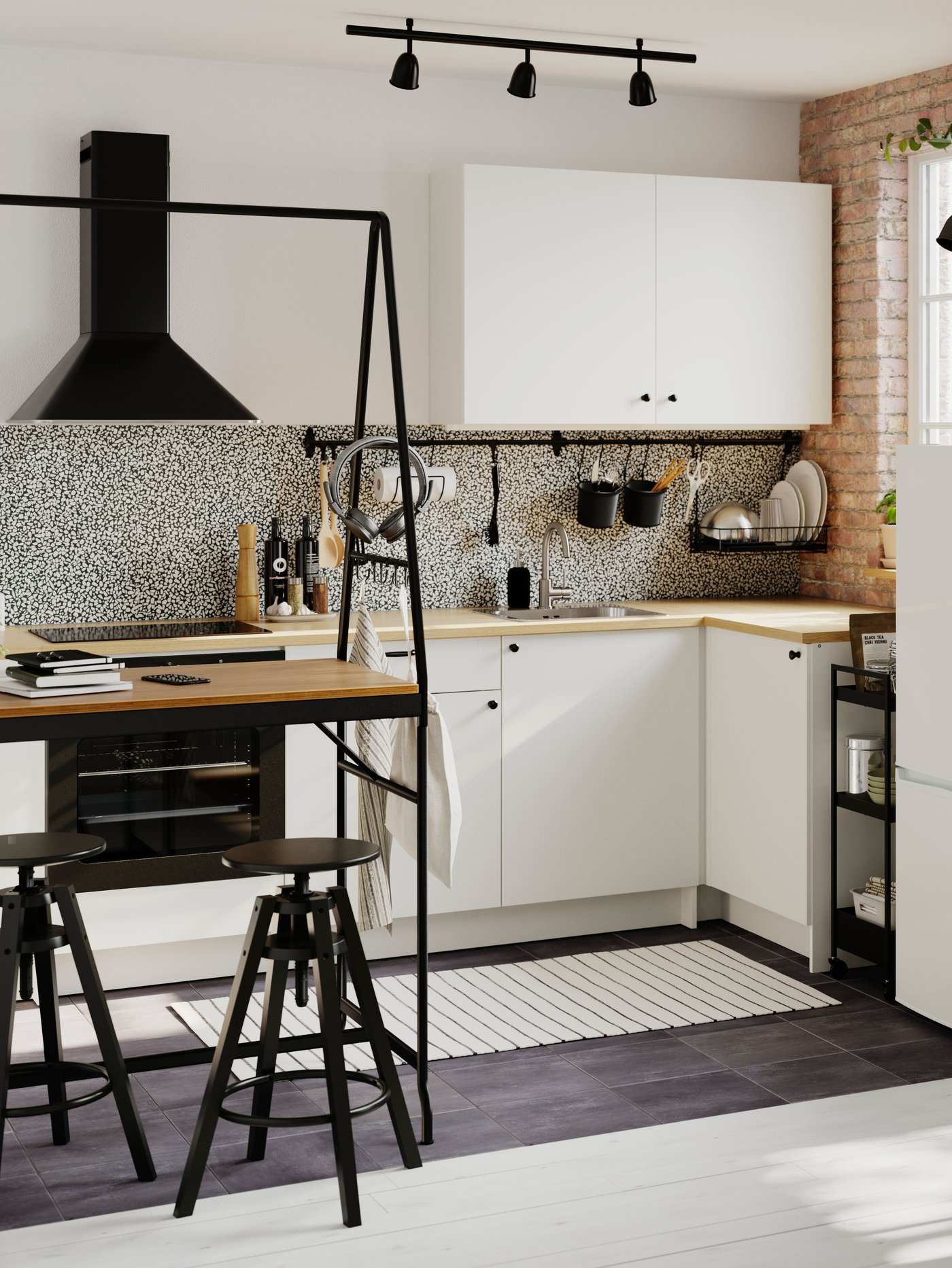 A black MATTRADITION wall mounted extractor hood