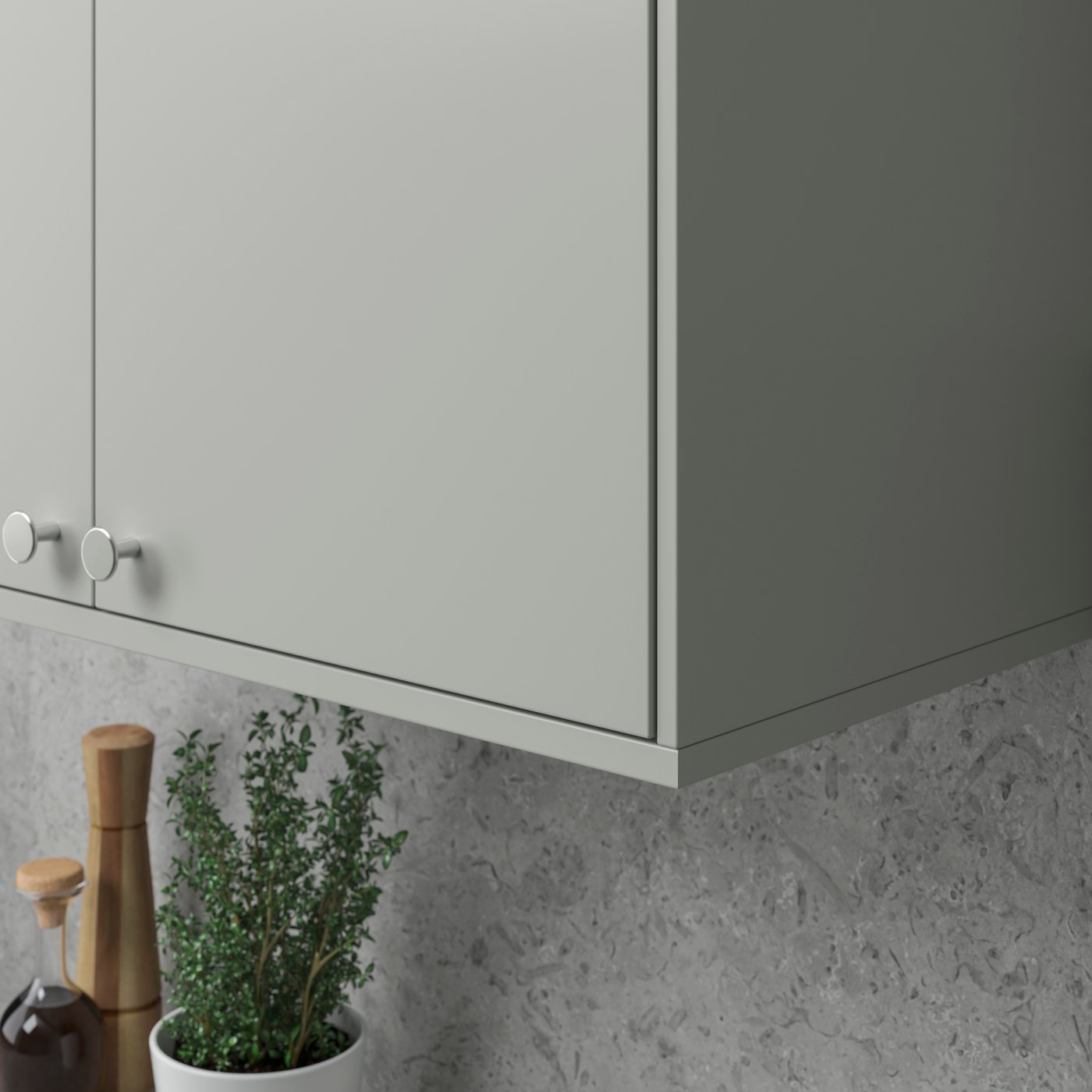 A light grey HAVSTORP rounded deco strip/moulding