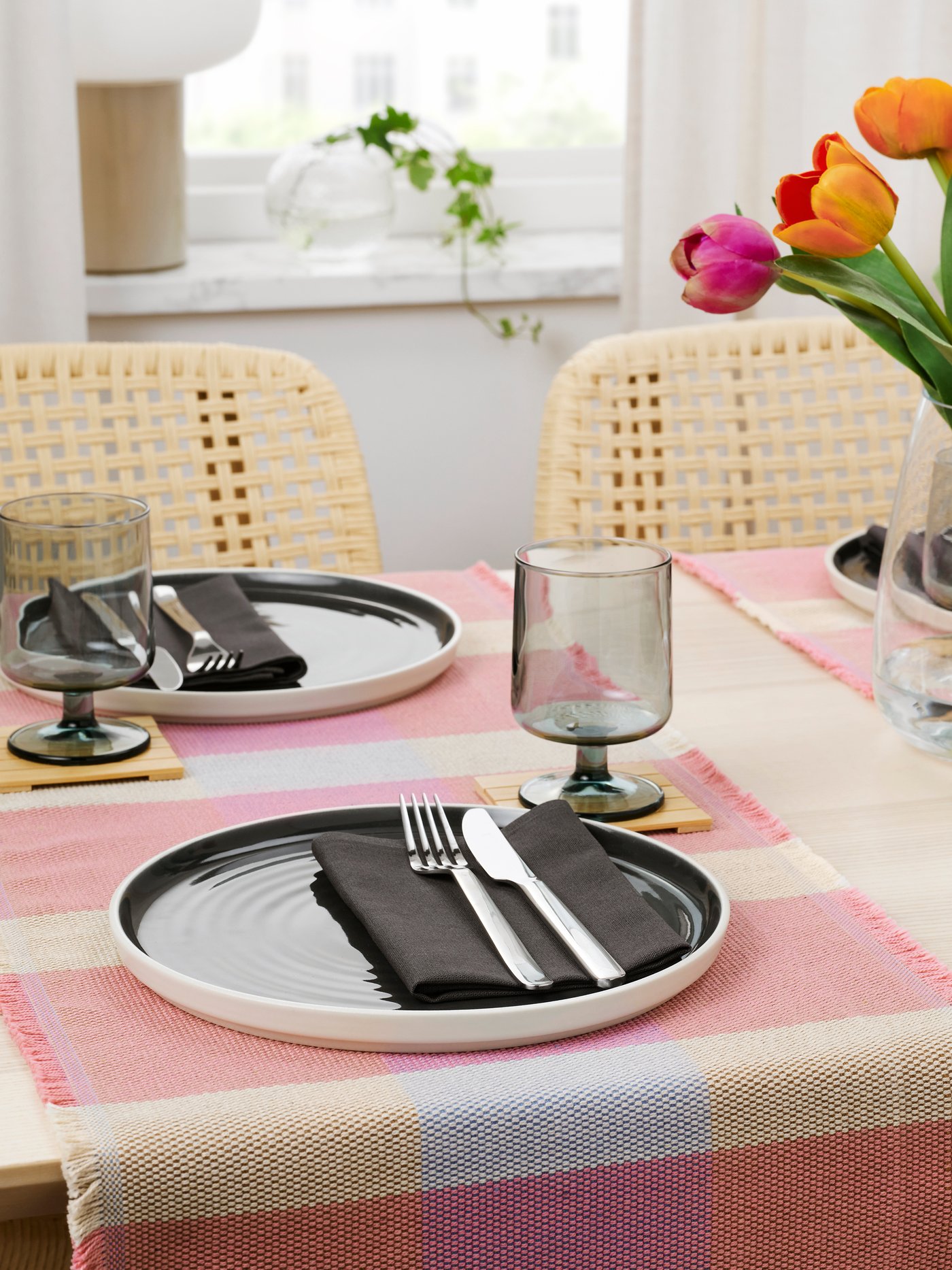 A patterned/multicolour STRANDFLOKA table-runner