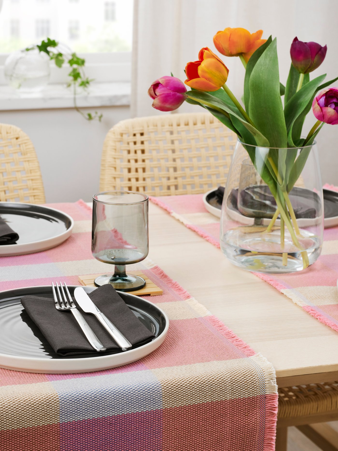 A patterned/multicolour STRANDFLOKA table-runner