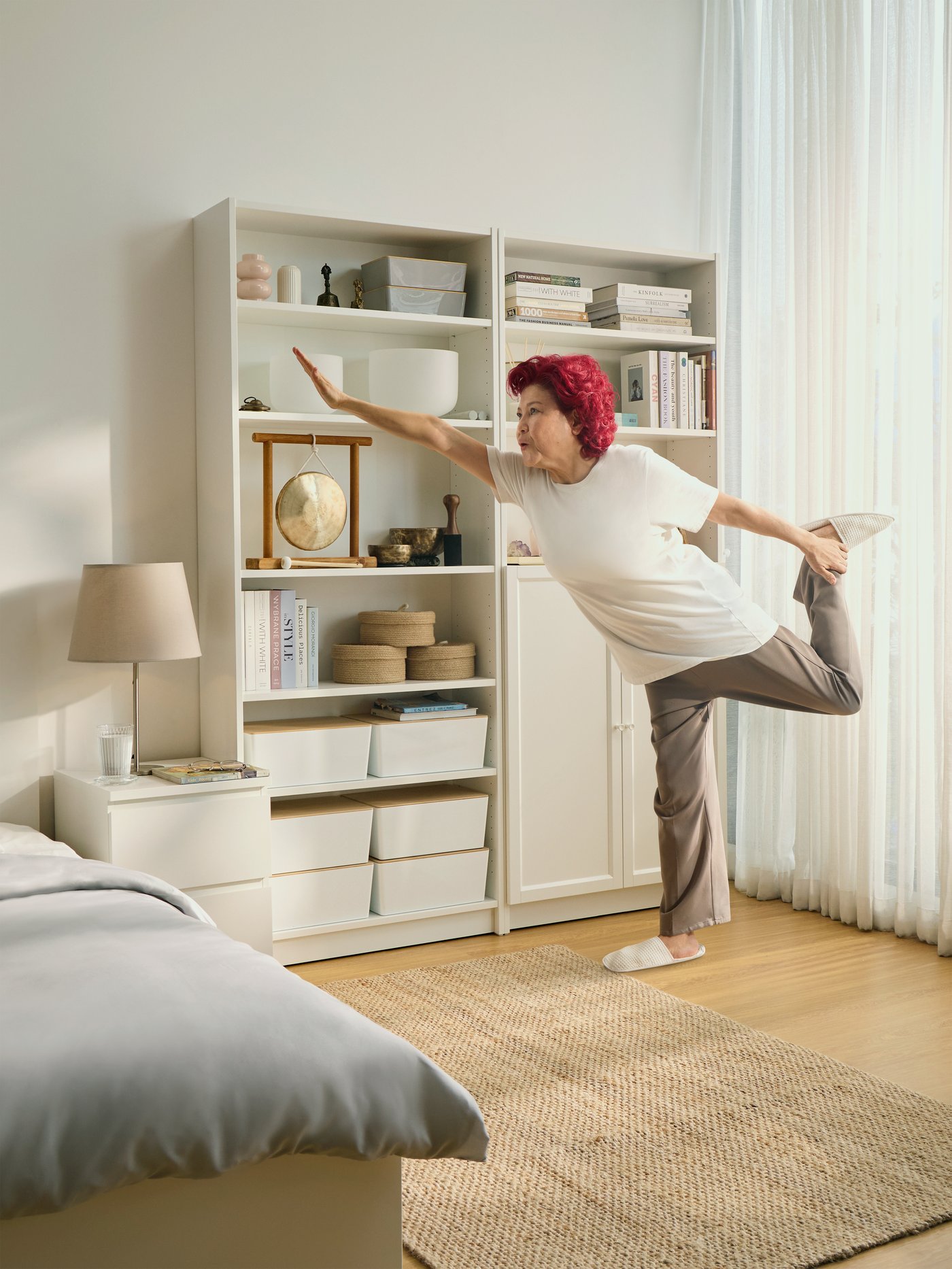 A white MALM chest of 2 drawers