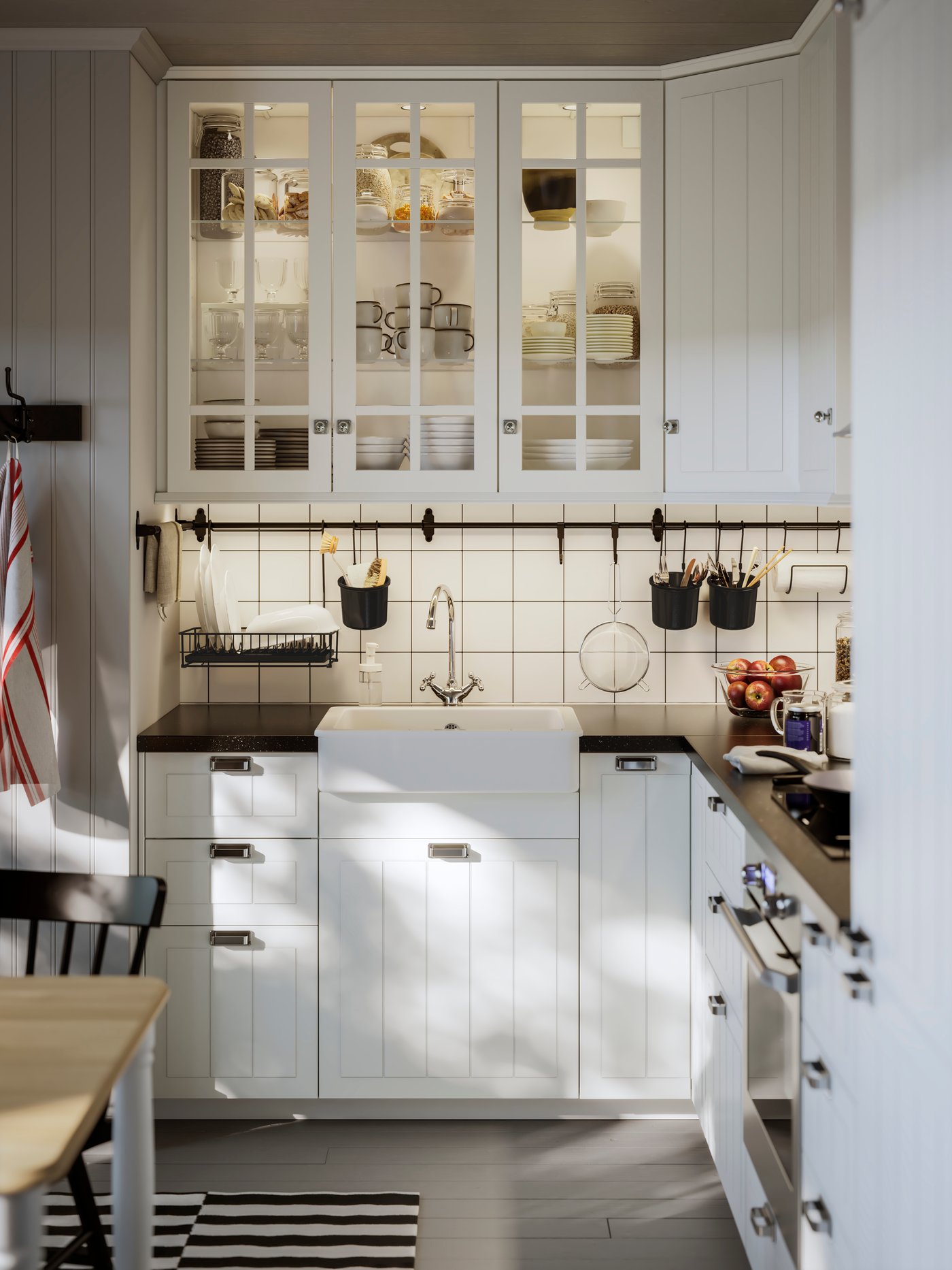 A white STENSUND glass door
