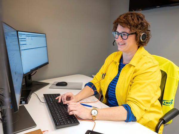 coworker, clothing, ikea uniform, staff uniform; customer service