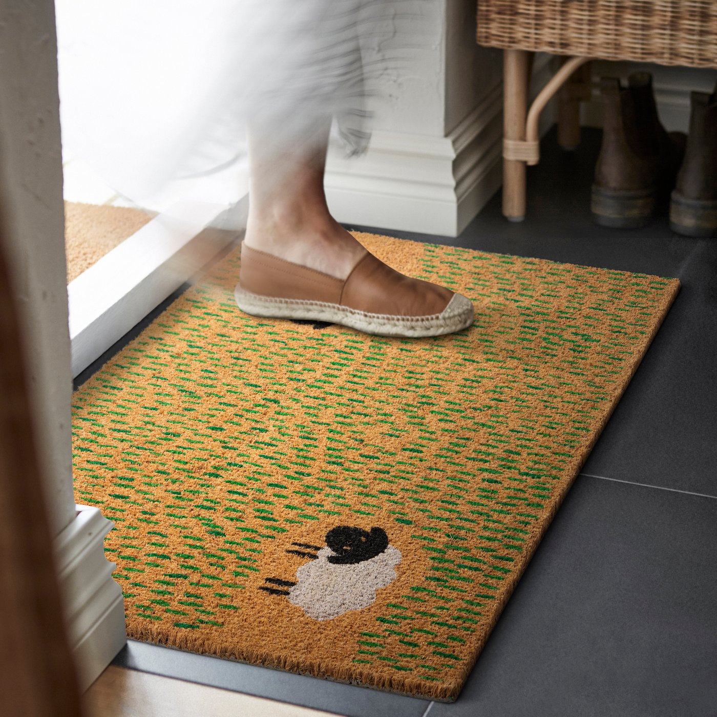 door mat 90 cm multicolour/animal pattern