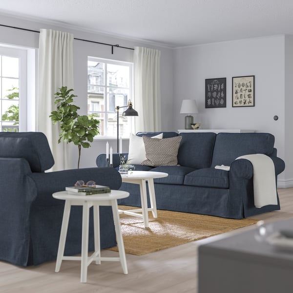 A Kilanda dark blue EKTORP 3-seat sofa