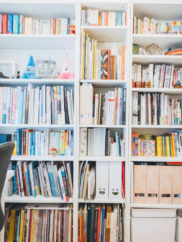 A white BILLY bookcase