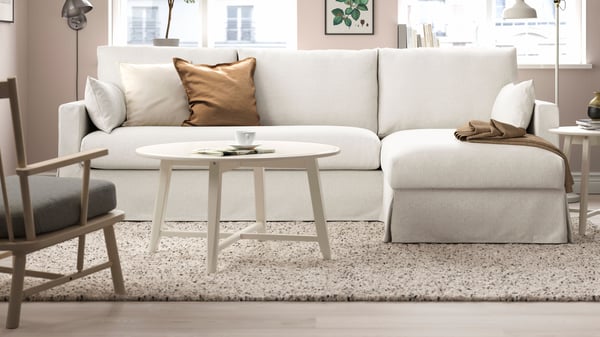 Fauteuil PERSBOL beige/gris en bouleau/Tibbleby