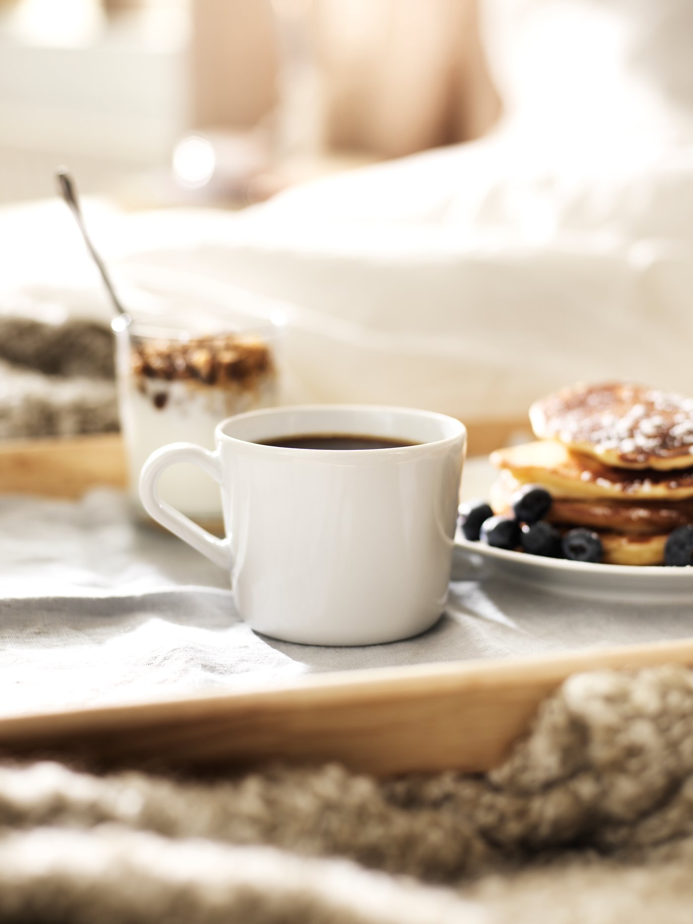 A white IKEA 365+ mug