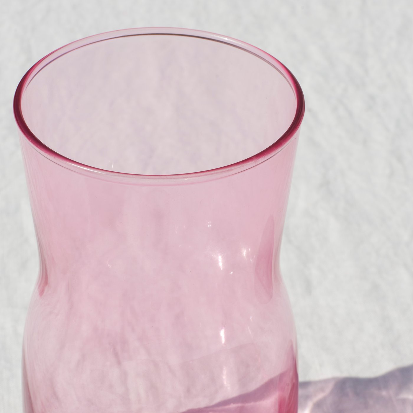 Close-up of a pink vase.