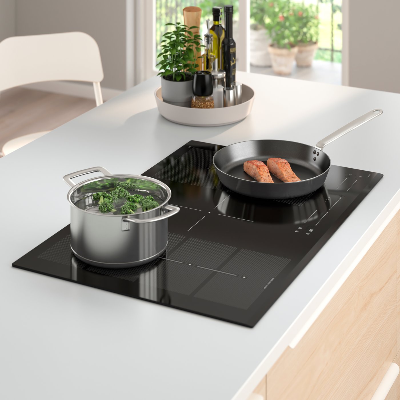 An IKEA 365+ frying pan in the kitchen