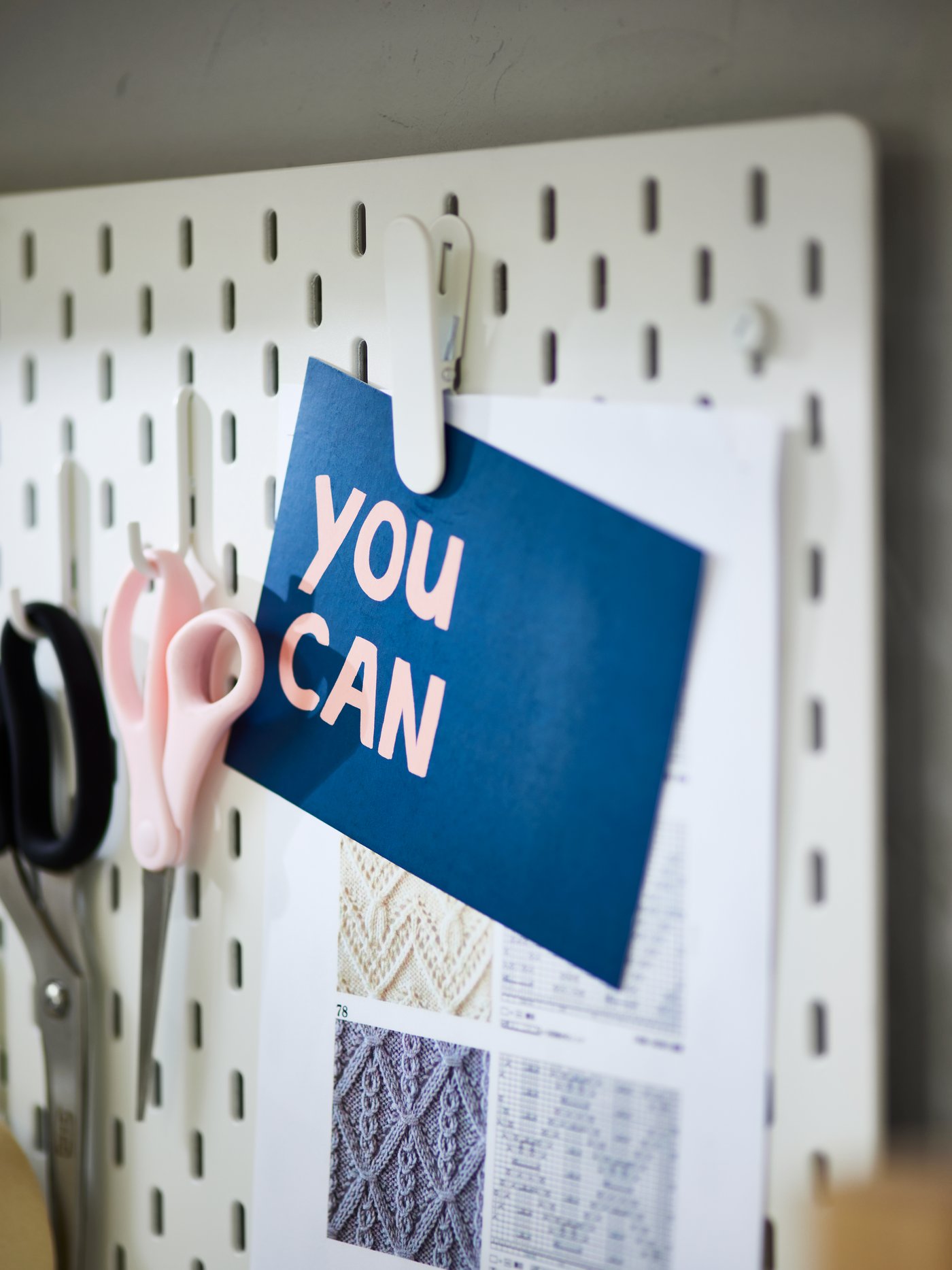 A white SKÅDIS pegboard