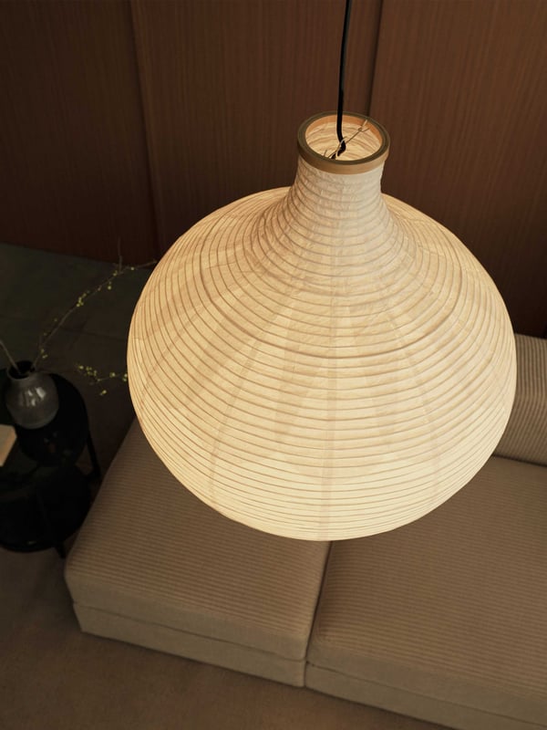 An onion shape/white RISBYN pendant lampshade