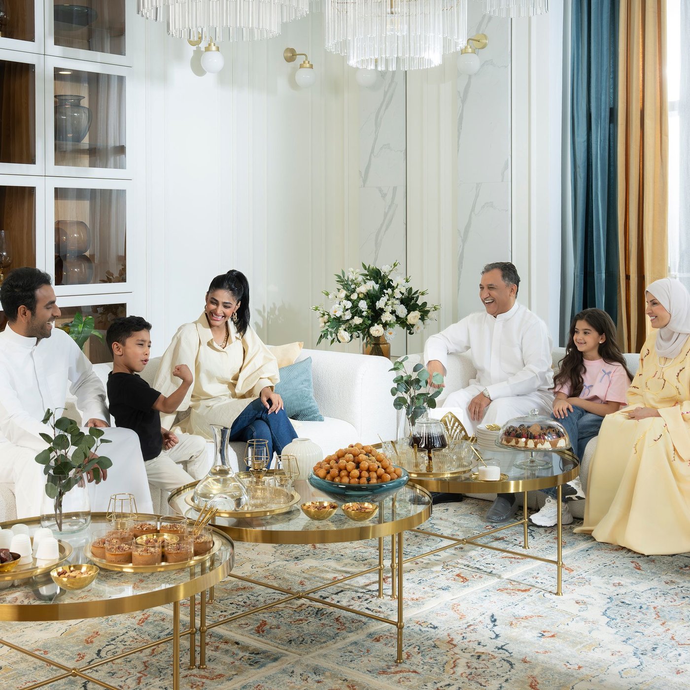 A gold effect/glass TORSJÖ coffee table