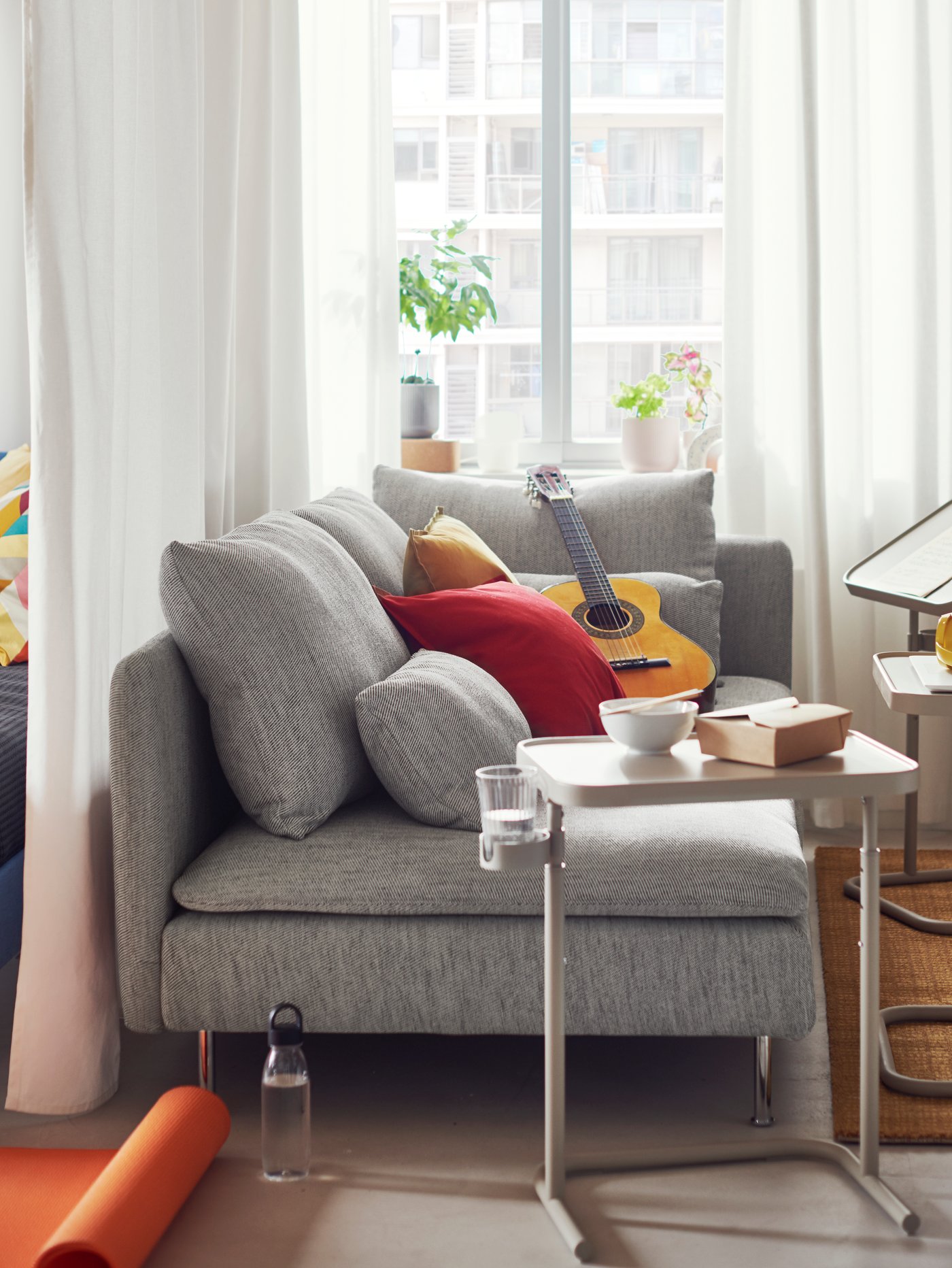 A with open end/Viarp beige/brown SÖDERHAMN 3-seat sofa