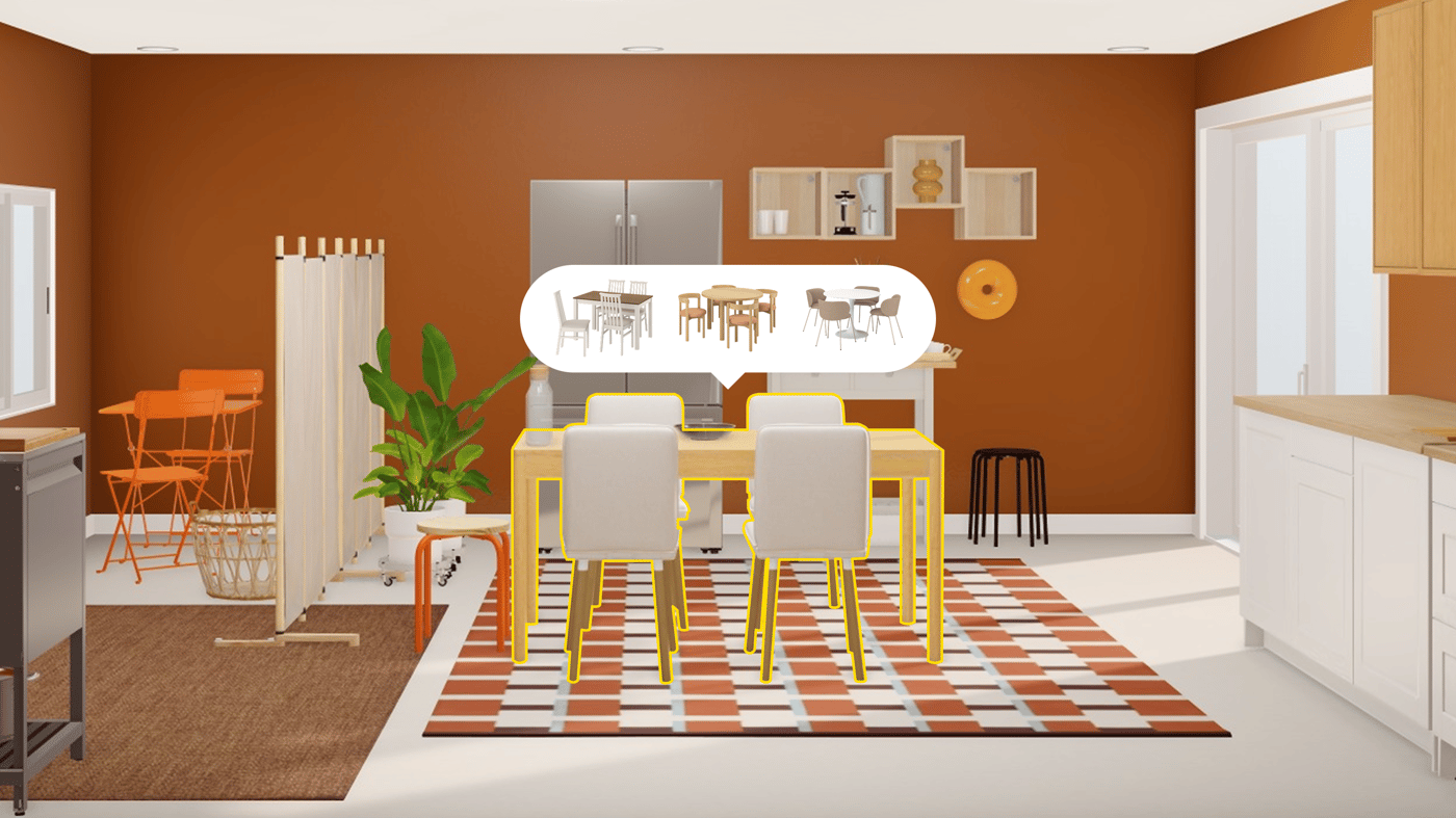 Dining room setting from IKEA Kreativ.