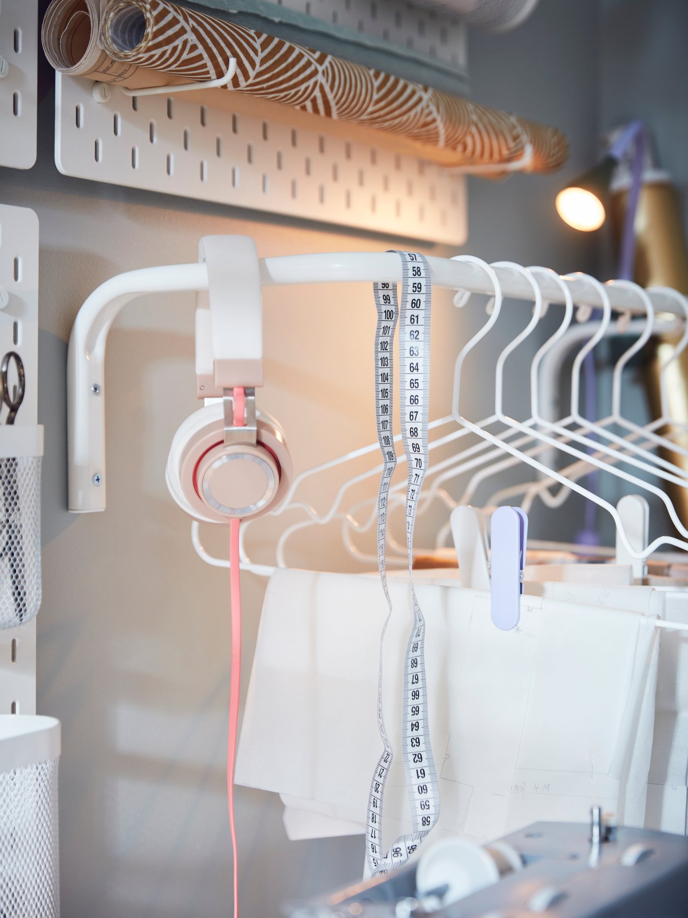 A white SKÅDIS pegboard