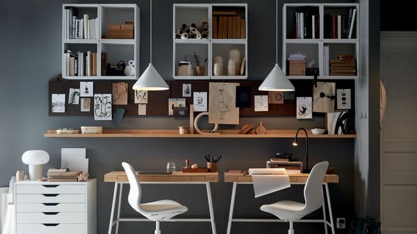 A black NÄVLINGE LED wall/clamp spotlight