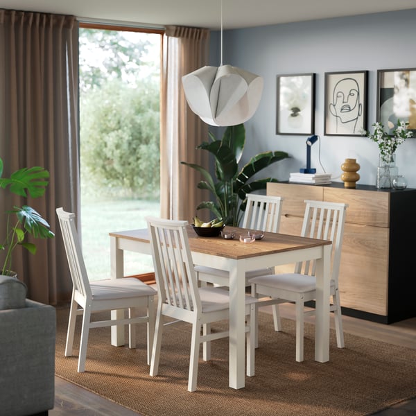 A beige/brown ÅLHULT table