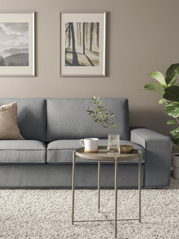 A Tibbleby beige/grey KIVIK 3-seat sofa