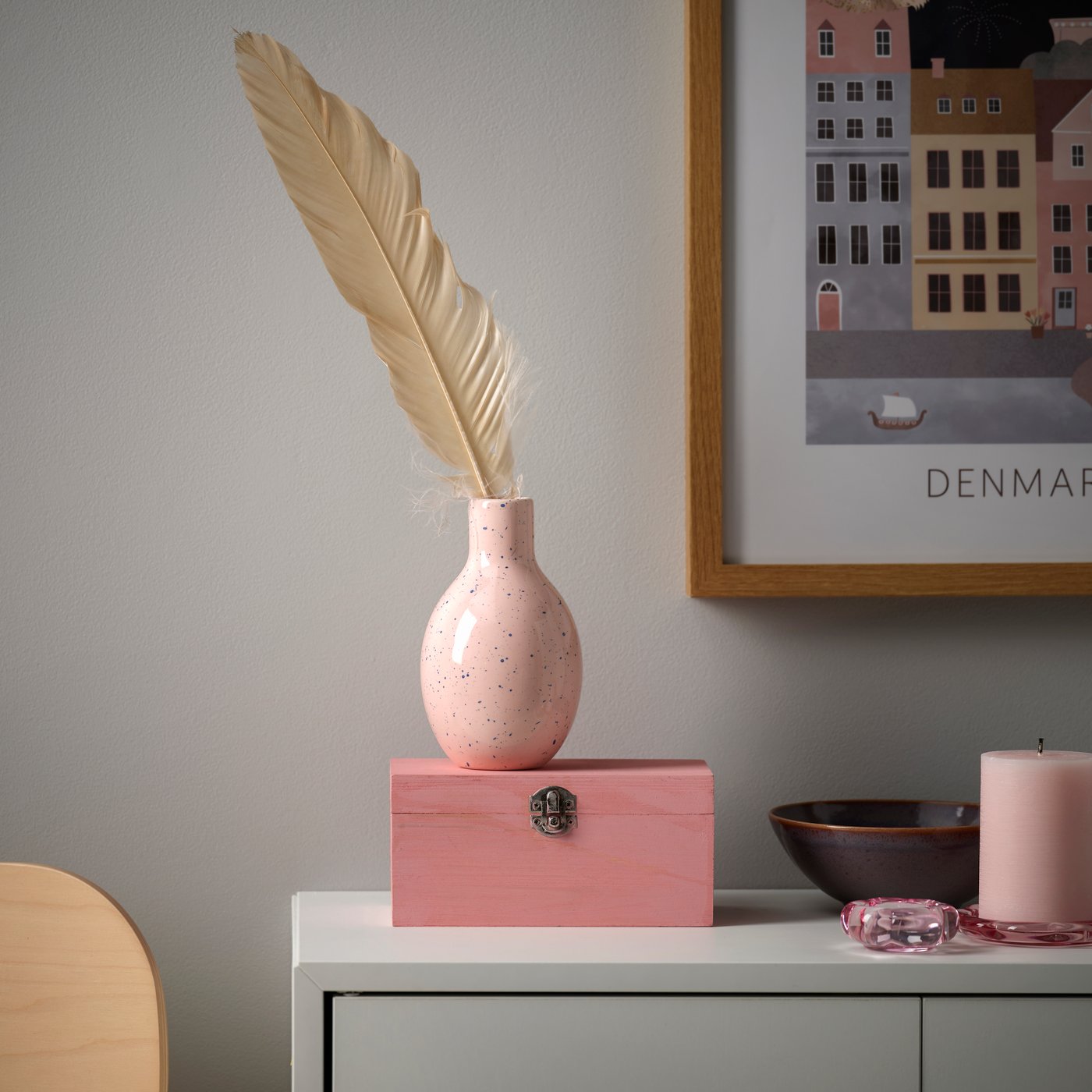 A pale pink/blue BLODBJÖRK vase