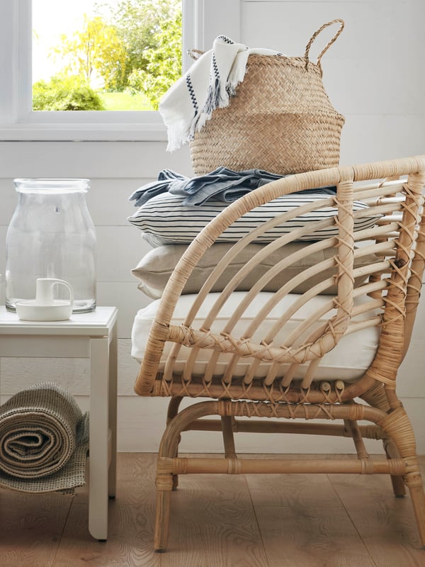 Der BUSKBO Korbsessel ist eine gelungene Mischung aus skaninavischer Design mit bohemian touch.