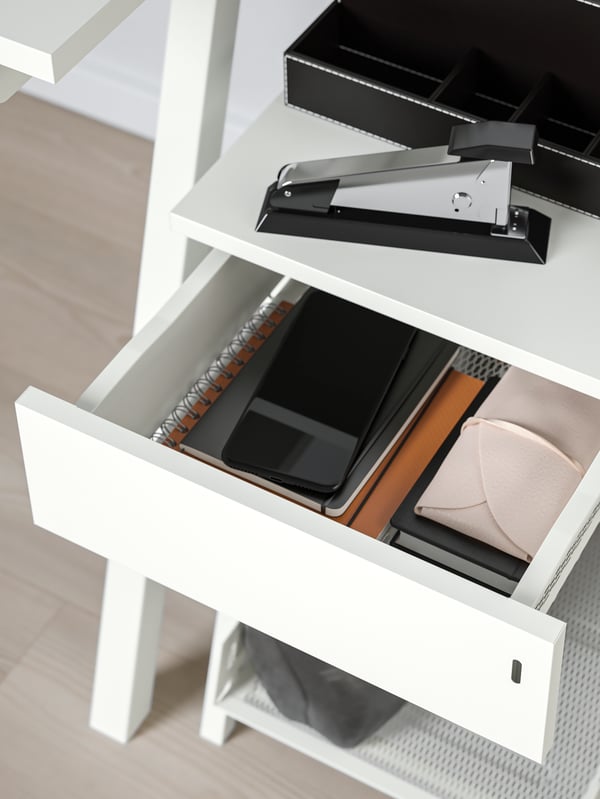 A white TROTTEN drawer unit