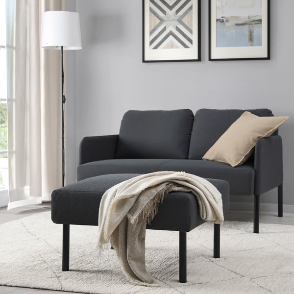 A Knisa dark grey GLOSTAD 2-seat sofa