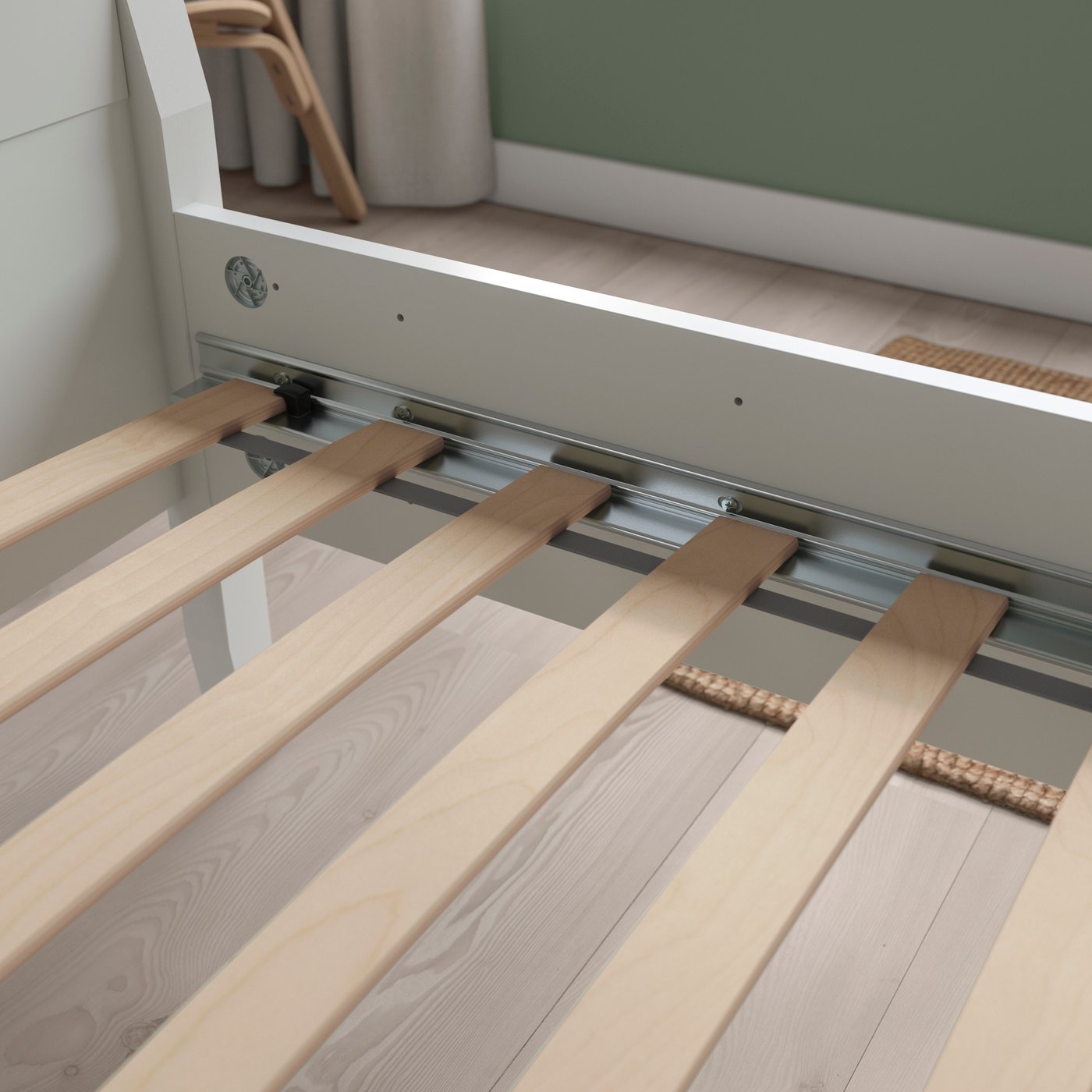 A LURÖY slatted bed base