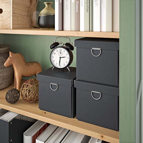 그레이그린/라이트브라운 스테인 HEMNES 헴네스 책장