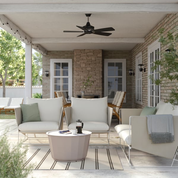 A foldable light brown stained NÄMMARÖ reclining chair, outdoor