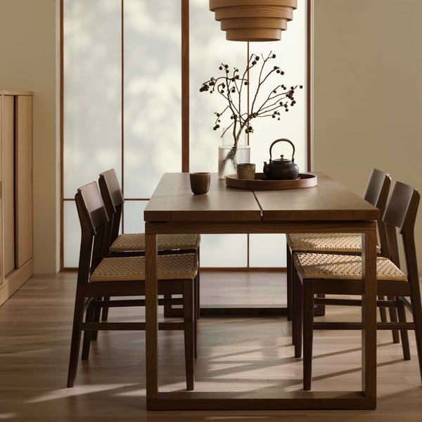 A brown beech SKANSNÄS chair