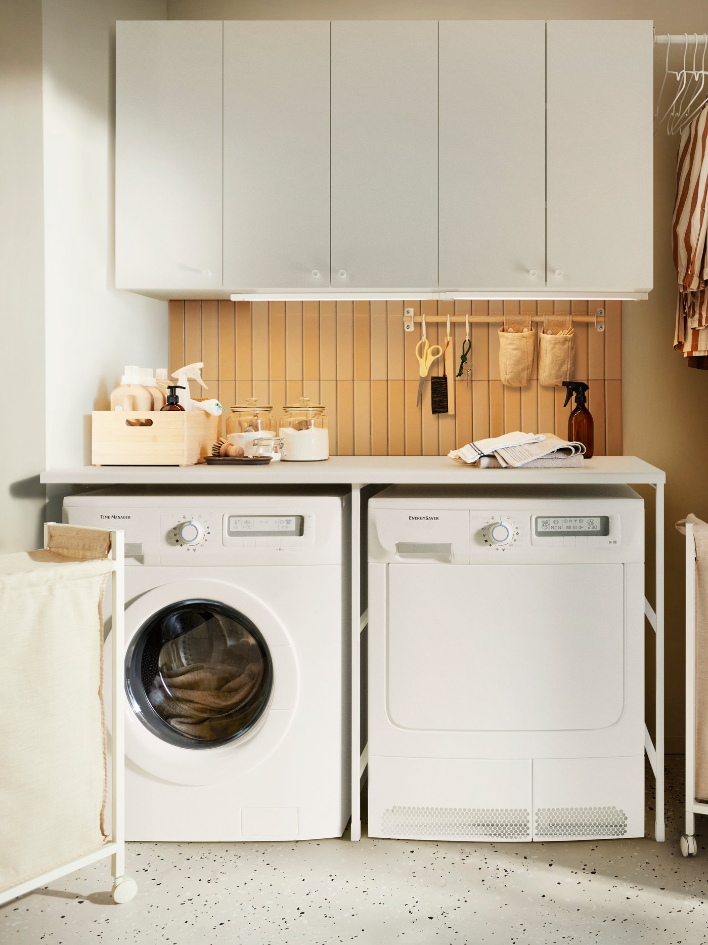 A natural NEREBY container in the laundry room