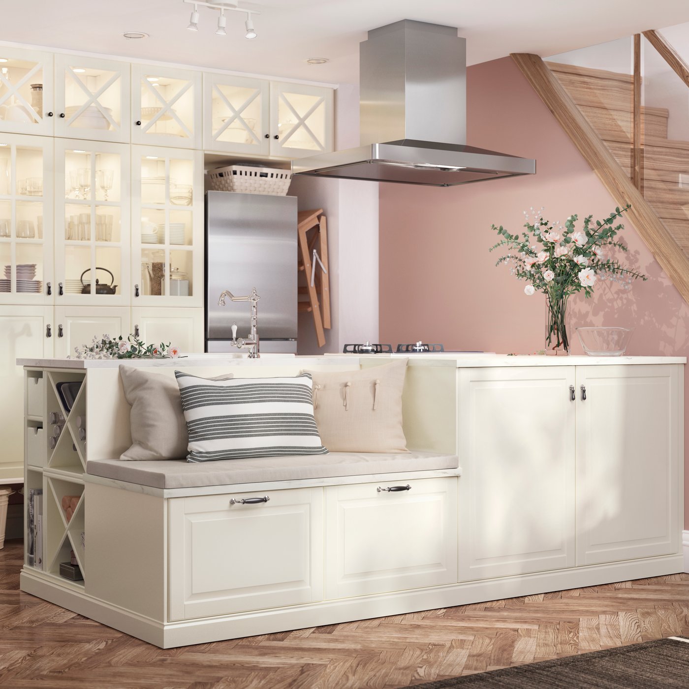 A ME 323* wc shlv/2glsd 80x80 w/Bodbyn ow in the kitchen