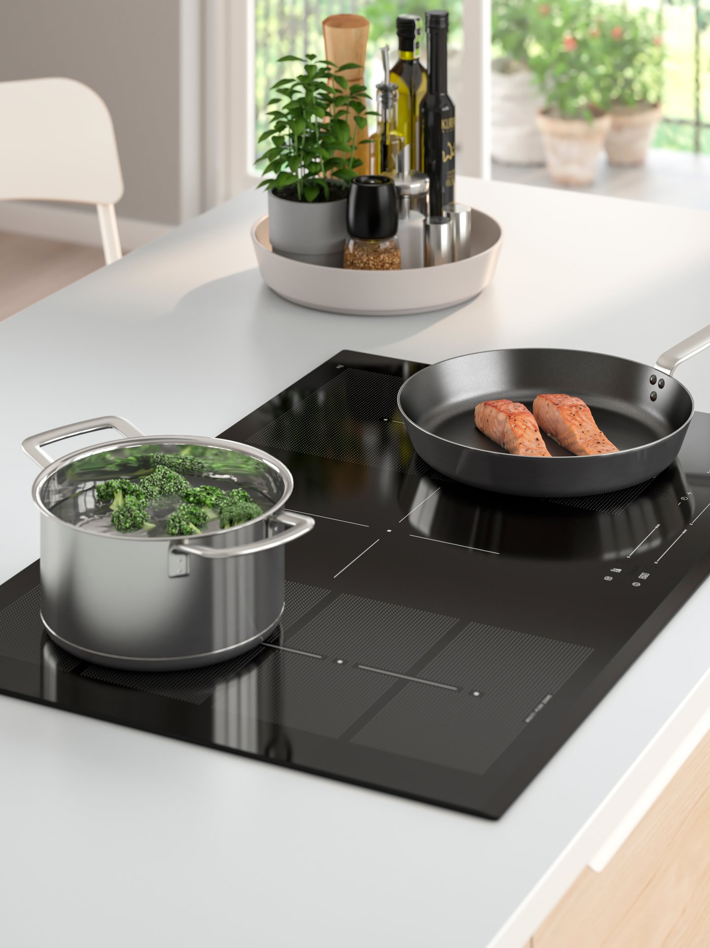 An IKEA 365+ frying pan in the kitchen