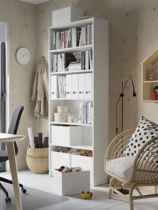 A white BILLY bookcase